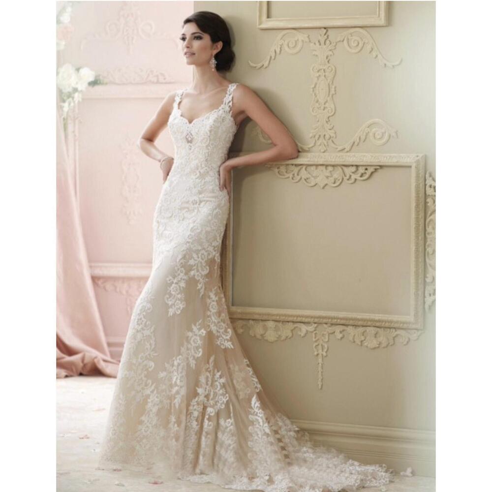 NEW MARTIN THORNBURG vintage lace wedding dress in ivory